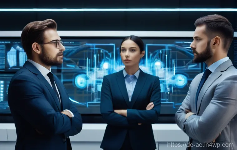 자동화 기술 도입을 위한 변화 관리 - **Prompt 1: The Human Impact of Automation Introduction**
"A diverse group of office workers, me...